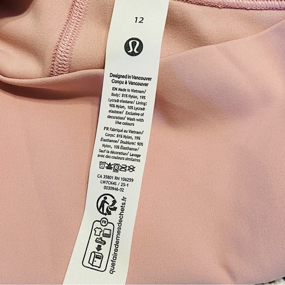 Lululemon Athletic Align High Rise Short 6” New Soft Pink Gym workout Size 12 - Picture 10 of 10